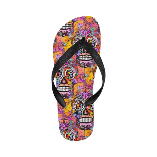 Los muertos Popart by Nico Bielow Flip Flops for Men/Women (Model 040)