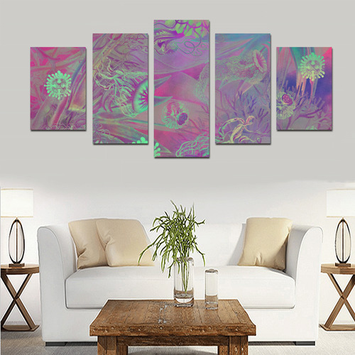 sealife meduses Canvas Print Sets D (No Frame)