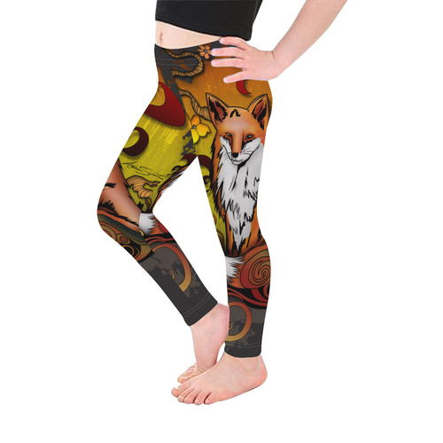 Outdoor Fox Kid's Ankle Length Leggings (Model L06)