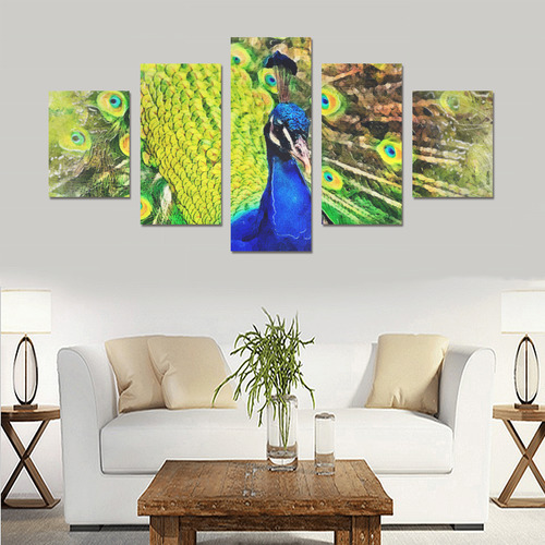 peacock Canvas Print Sets B (No Frame)