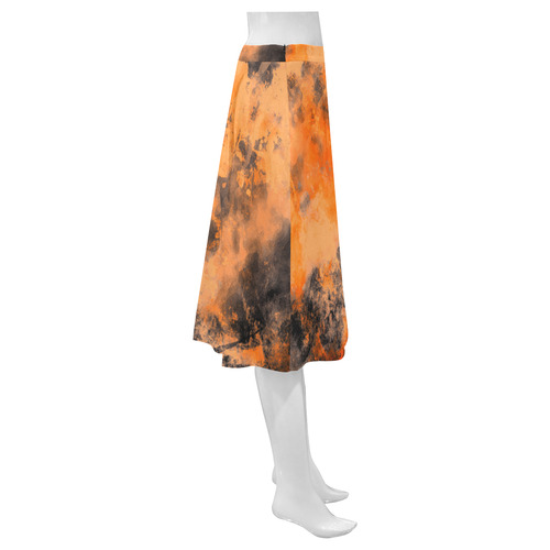 abstraction colors Mnemosyne Women's Crepe Skirt (Model D16)