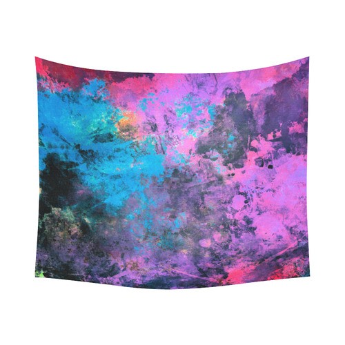 abstraction colors Cotton Linen Wall Tapestry 60"x 51"