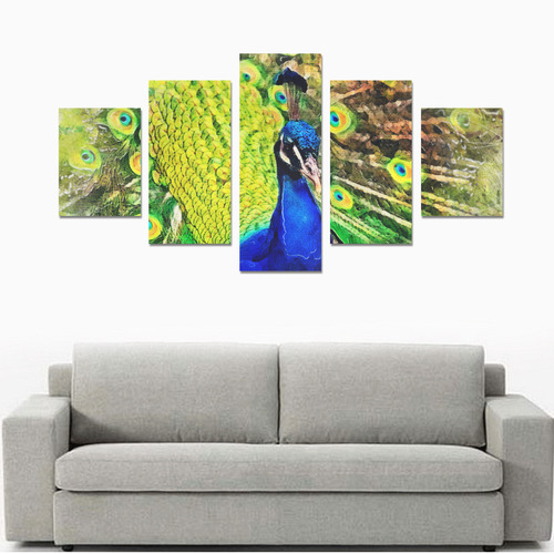 peacock Canvas Print Sets B (No Frame)