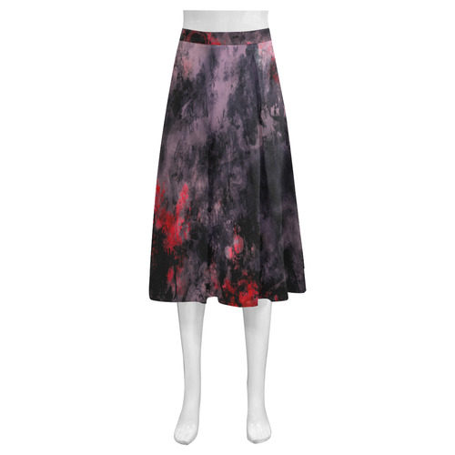 abstraction colors Mnemosyne Women's Crepe Skirt (Model D16)