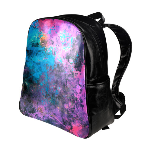 abstraction colors Multi-Pockets Backpack (Model 1636)