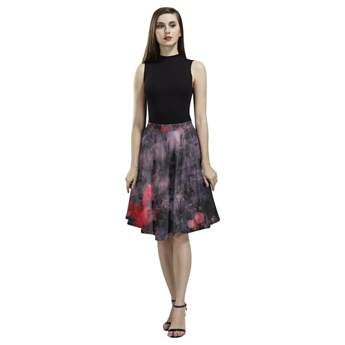 abstraction colors Melete Pleated Midi Skirt (Model D15)