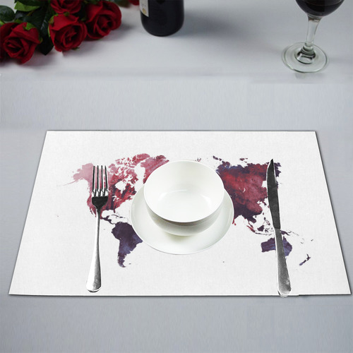 map of the world Placemat 12’’ x 18’’ (Set of 6)