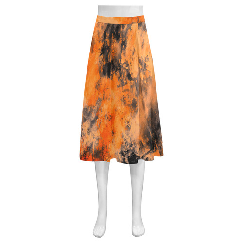 abstraction colors Mnemosyne Women's Crepe Skirt (Model D16)