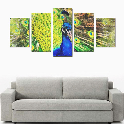 peacock Canvas Print Sets D (No Frame)