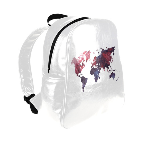map of the world Multi-Pockets Backpack (Model 1636)