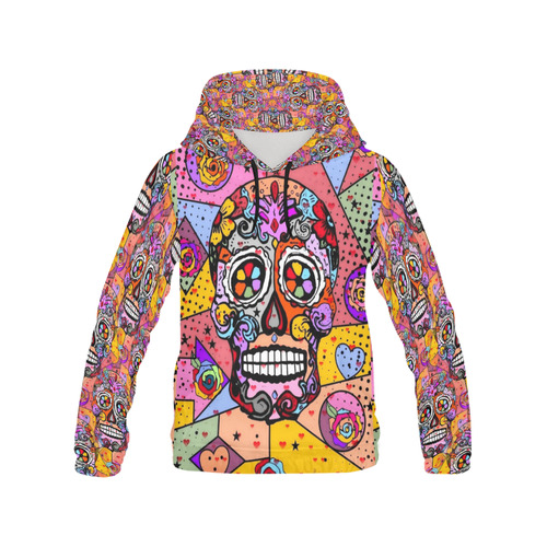 Los muertos Popart by Nico Bielow All Over Print Hoodie for Men (USA Size) (Model H13)