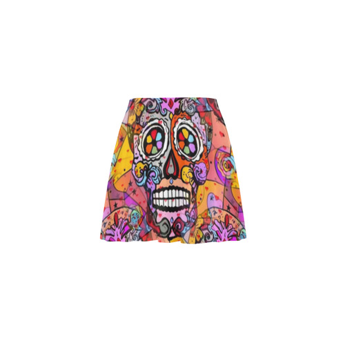 Los muertos Popart by Nico Bielow Mini Skating Skirt (Model D36)