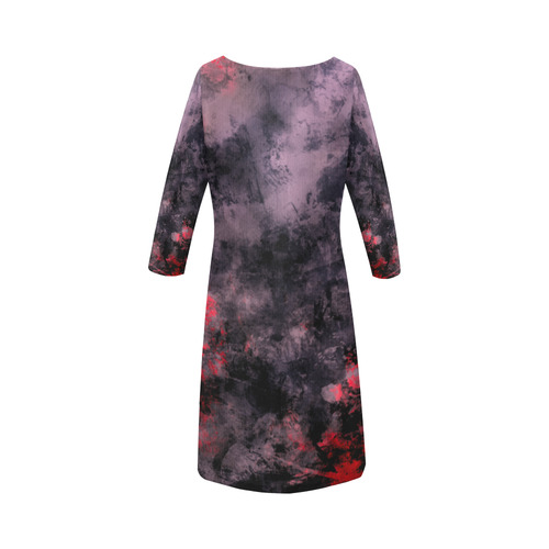 abstraction colors Round Collar Dress (D22)