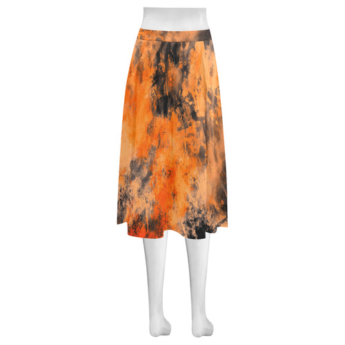 abstraction colors Mnemosyne Women's Crepe Skirt (Model D16)