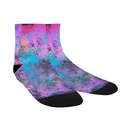 abstraction colors Quarter Socks