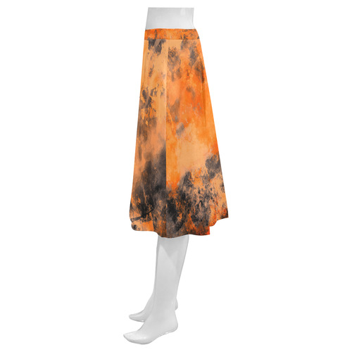 abstraction colors Mnemosyne Women's Crepe Skirt (Model D16)