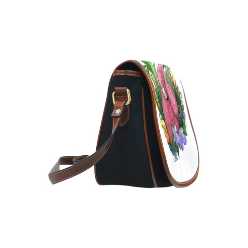 Flamingo Saddle Bag/Small (Model 1649)(Flap Customization)