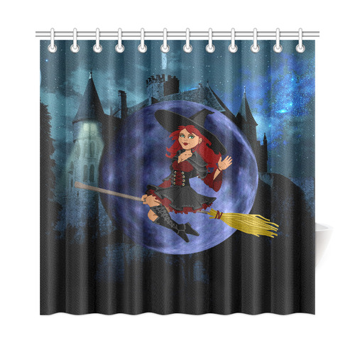 Witch and Blue Moon Shower Curtain 72"x72"