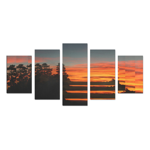 Sunset Multiple Sunset Canvas set by Martina Webster Canvas Print Sets D (No Frame)