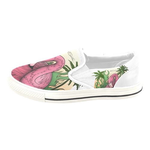 Flamingo Slip-on Canvas Shoes for Kid (Model 019)