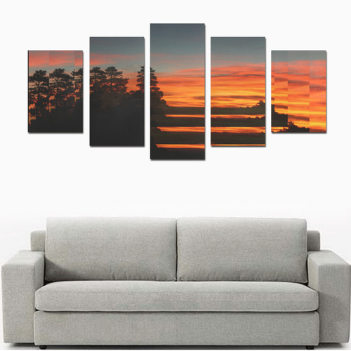 Sunset Multiple Sunset Canvas set by Martina Webster Canvas Print Sets D (No Frame)