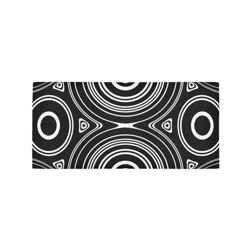 Concentric Circle Pattern Area Rug 7'x3'3''