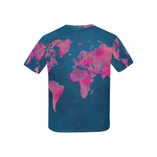 map of the world Kids' All Over Print T-shirt (USA Size) (Model T40)