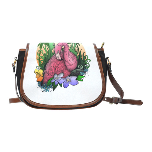 Flamingo Saddle Bag/Small (Model 1649)(Flap Customization)