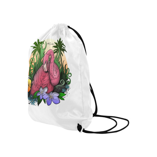 Flamingo Large Drawstring Bag Model 1604 (Twin Sides)  16.5"(W) * 19.3"(H)