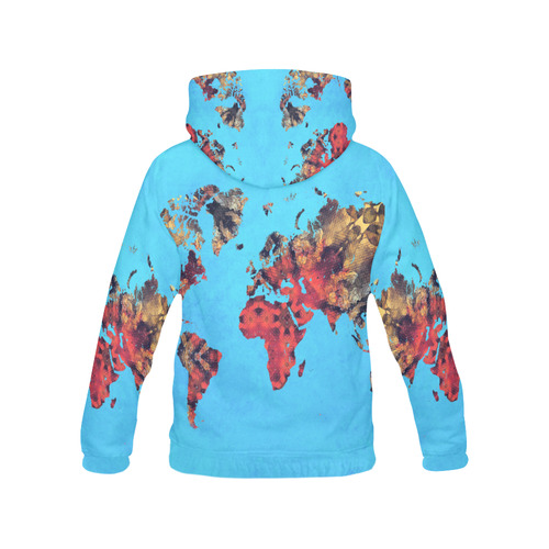 map of the world All Over Print Hoodie for Men (USA Size) (Model H13)