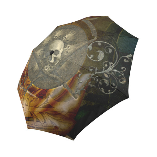 Awesome creepy skulls Auto-Foldable Umbrella (Model U04)