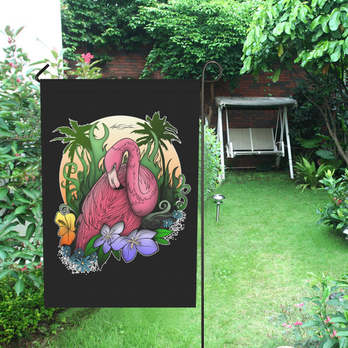 Flamingo Garden Flag 28''x40'' （Without Flagpole）