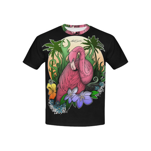 Flamingo Kids' All Over Print T-shirt (USA Size) (Model T40)