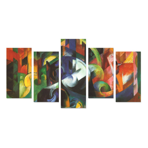Picture With Cows by Franz Marc Canvas Print Sets E (No Frame)