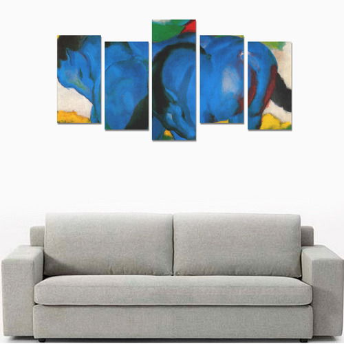 The Little Blue Horses by Franz Marc Canvas Print Sets E (No Frame)