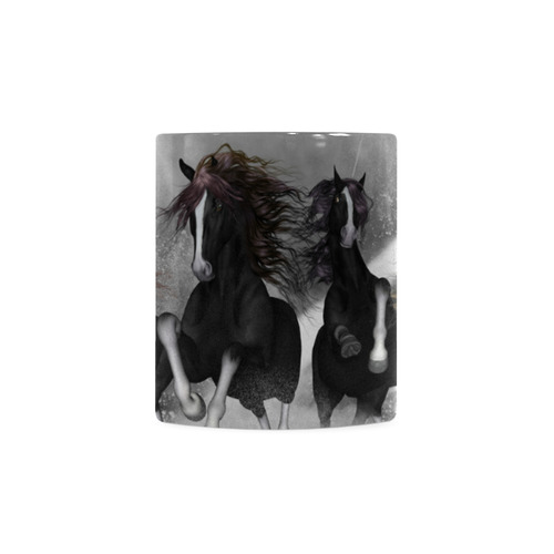 Awesome running black horses White Mug(11OZ)