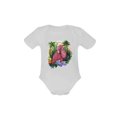 Flamingo Baby Powder Organic Short Sleeve One Piece (Model T28)