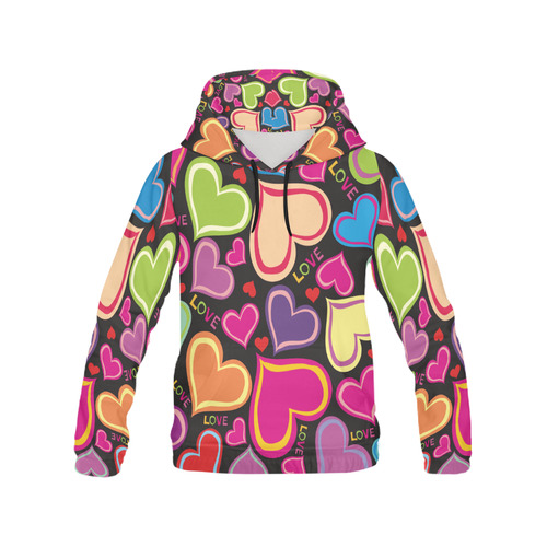 cute heart backgrounds All Over Print Hoodie for Men (USA Size) (Model H13)