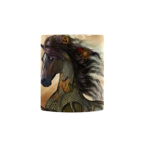 Aweseome steampunk horse, golden White Mug(11OZ)