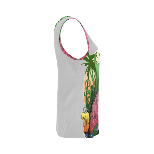 Flamingo All Over Print Tank Top for Women (Model T43)