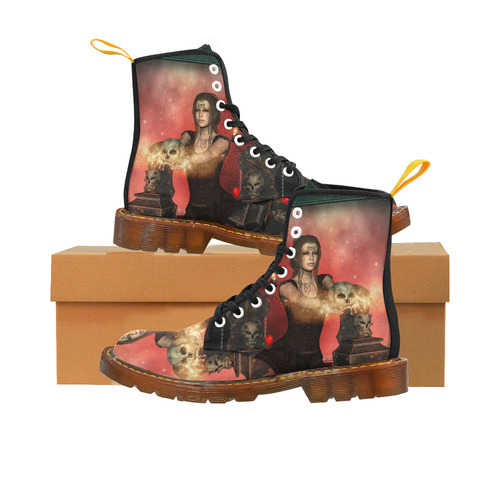 The dark fairy with skulls Martin Boots For Women Model 1203H