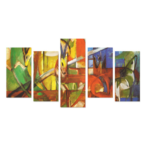 Gazelles by Franz Marc Canvas Print Sets E (No Frame)