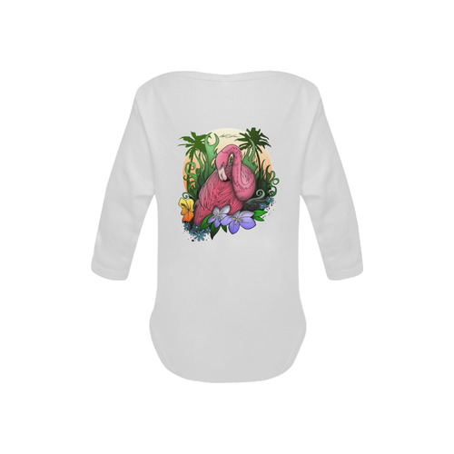 Flamingo Baby Powder Organic Long Sleeve One Piece (Model T27)