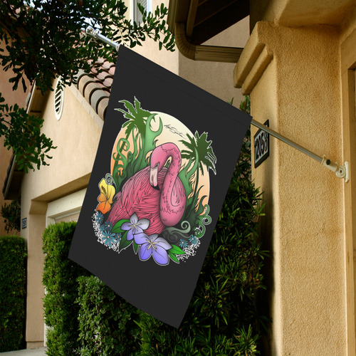 Flamingo Garden Flag 28''x40'' （Without Flagpole）