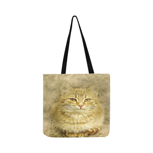 Orange Tabby Cat Reusable Shopping Bag Model 1660 (Two sides)