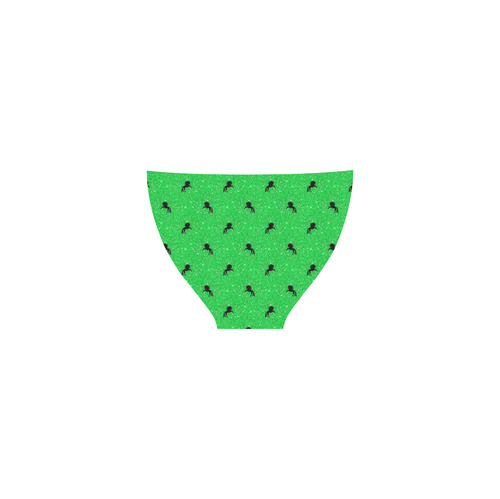 unicorn pattern green by JamColors Custom Bikini Swimsuit (Model S01)