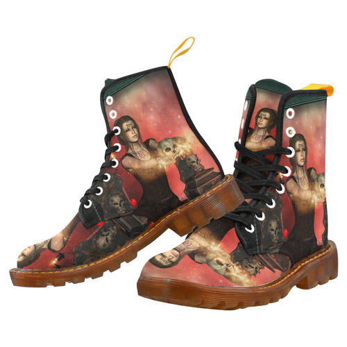 The dark fairy with skulls Martin Boots For Women Model 1203H