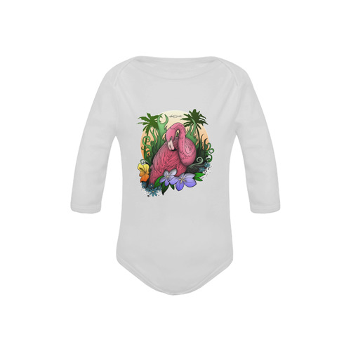 Flamingo Baby Powder Organic Long Sleeve One Piece (Model T27)