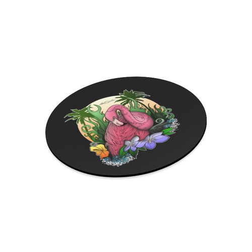 Flamingo Round Mousepad