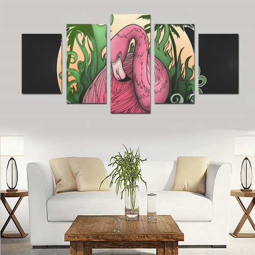 Flamingo Canvas Print Sets D (No Frame)